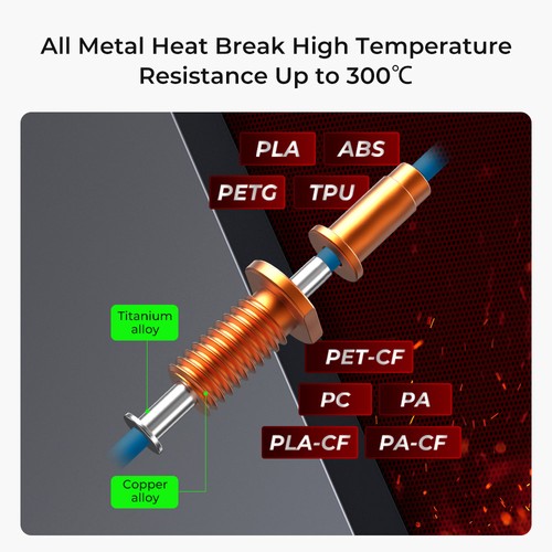 Creality Spider Water-Cooled Ceramic Hotend for Ender-3 Pro / Ender-3 / Ender-3 V2 / Ender-5 / Ender-5 Pro / Ender-5 Plus / Ender-3s / Ender-6 / Ender-4 / Ender-3 Max / Ender-2 Pro