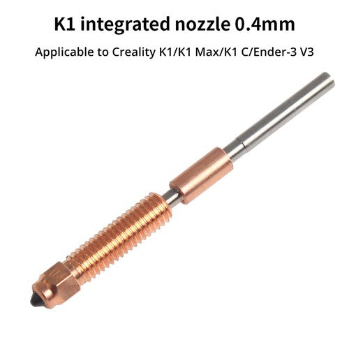 FYSETC 0.4mm Integrated Nozzle And Throat for Creality K1/ K1 Max/ K1C/ Ender-3 V3 3D Printer